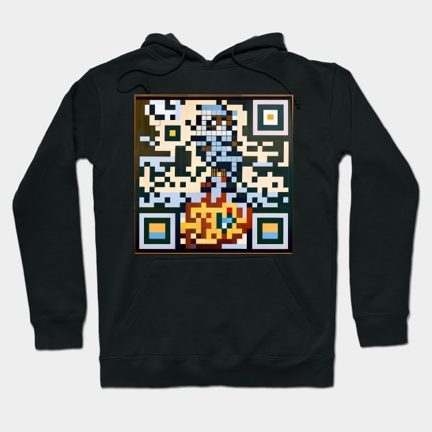 RickRoll QR Code Abstract Block Painting Hoodie by ravel.live